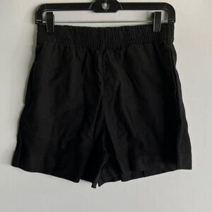 H&M Black Elastic Waist Shorts